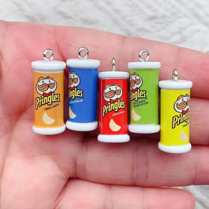 Gaming Console Keychain - 10 Stück Simulation von 3D-Kartoffel-Chip-Box-Charms für