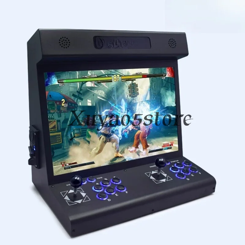 Gaming Console In - All-in-One Desktop-Arcade-Automat mit Doppel-Joystick und Münzeinwurf