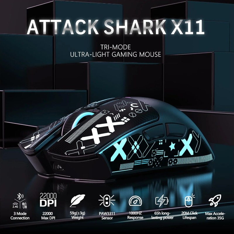 ATTACK SHARK X11 Kabellose Gam – Gaming Console Buttons Bewertung und Preis